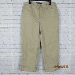 NYDJ Not Your Daughters Jeans Capri Khaki Stretch